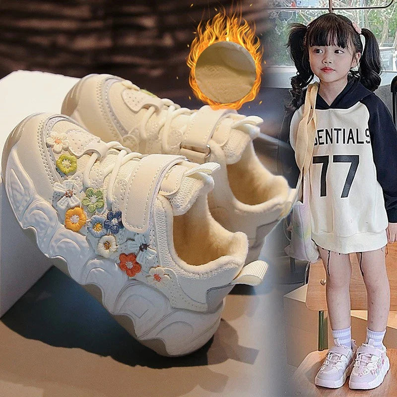 Sneakers, Winter Plush Lined Chunky Shoes, Soft Sole Platform Running Shoes for All Match Outfits