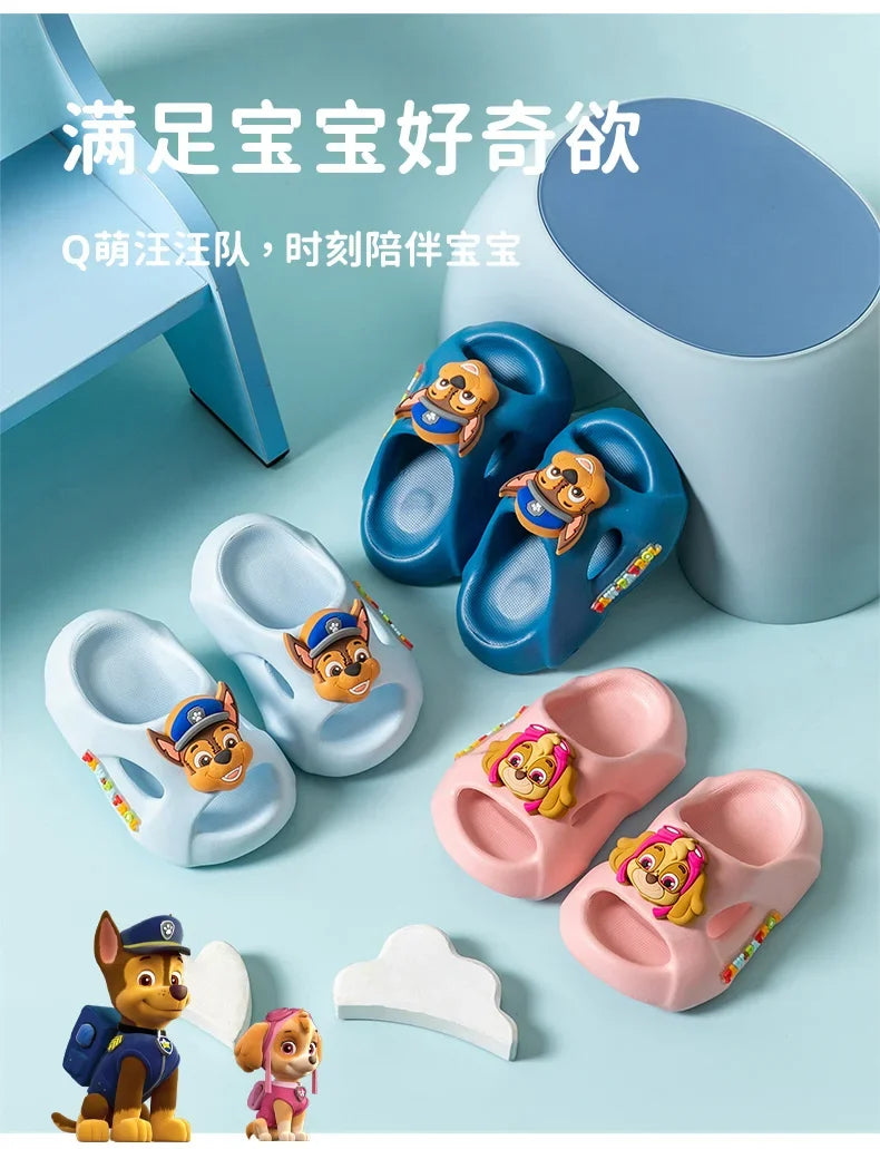 Children's Anime Slides | Boys & Girls Outdoor Non-Slip Soft Soled Sandals & Home Slippers – PAW Patrol