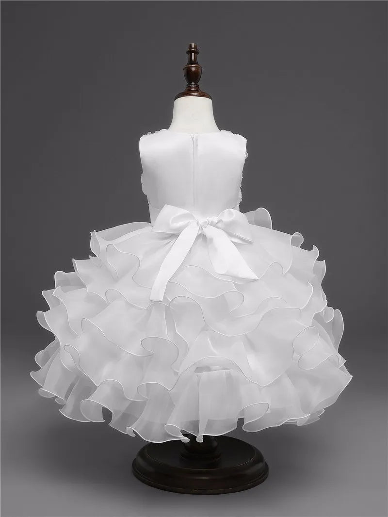 Flower Girl Dress For Wedding Baby Girl  Birthday Outfits Children's Girls First Communion Dresses Girl Kids Party Wear