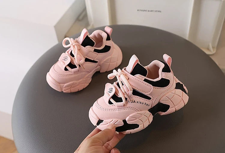 New Boy Fashion Sneaker Spring Mesh Breathable Platform Running Shoes Tennis Shoe High Quality Non Slip Sport Shoes Girls I01125