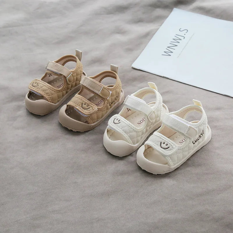 Children Shoes Little Kids Sport Sandals Lucky Smile Face Unisex Baby Boys Girls Casual Anti-slip Sandals