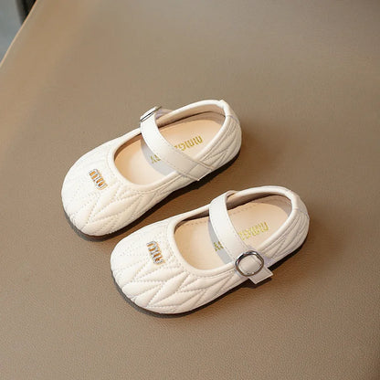 Spring Autumn New Single Shoes Shallow Mouth Bean Shoes Women's Baby Soft Women's Children's Leather Shoes