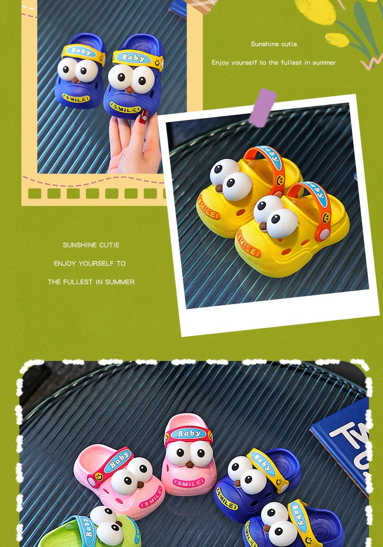 Baby Slippers Cute Princess Garden Children's Shoes Soft Anti slip EVA Children's Beach Shoes