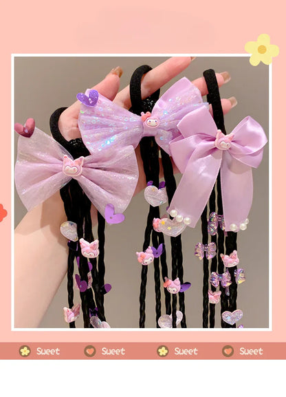 Children's baby cute braid hair tie high ponytail headband hair accessory kawaii gift new style