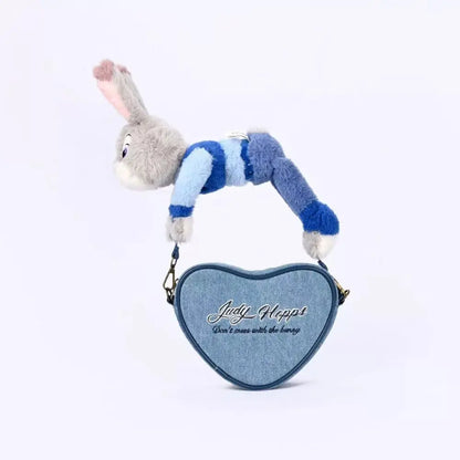 Judith Nick Disney Hot Selling Shoulder Bag Plush Cute Cartoon Personalized Fashion Crazy Zootopia Doll Shoulder Bag Couple Gift