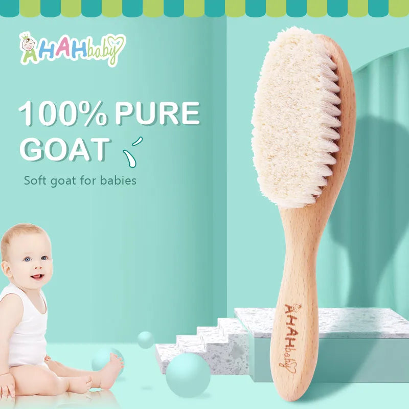 Baby Hair Brush for Hair Personalized Baby Brush Soft Goat Bristle Kids Hair Brush