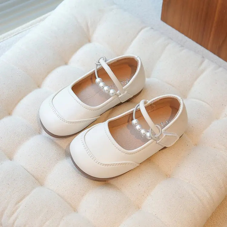 New Kids Leather Shoes Soft Soled Anti Slip Girls Casual Simple Mary Jane Shoe