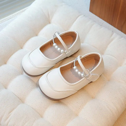 New Kids Leather Shoes Soft Soled Anti Slip Girls Casual Simple Mary Jane Shoe