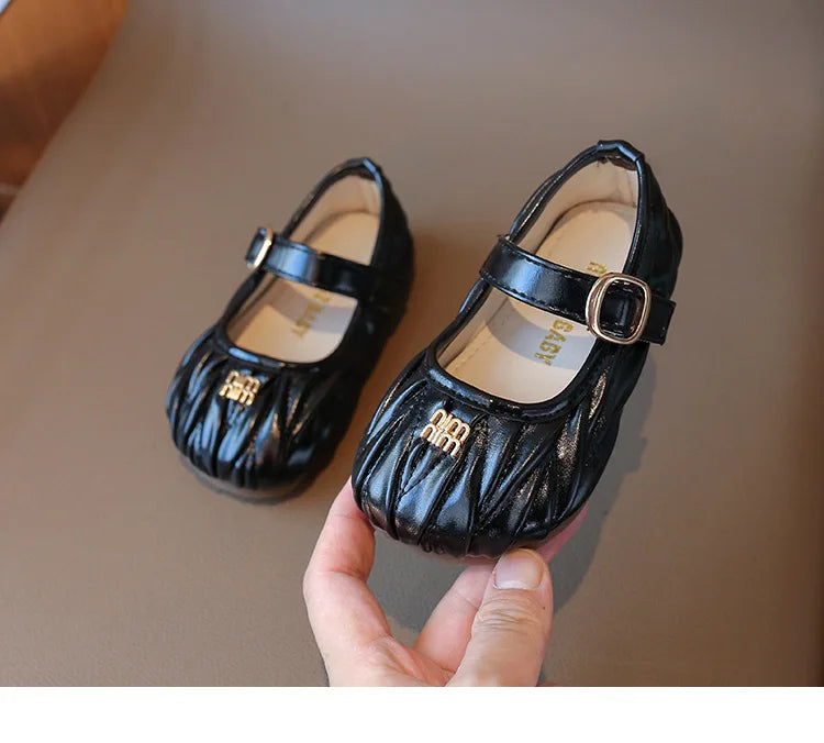 New Style Small Girls' Fashion Versatile Medium and Large Children's Soft Bottom Princess Shoes