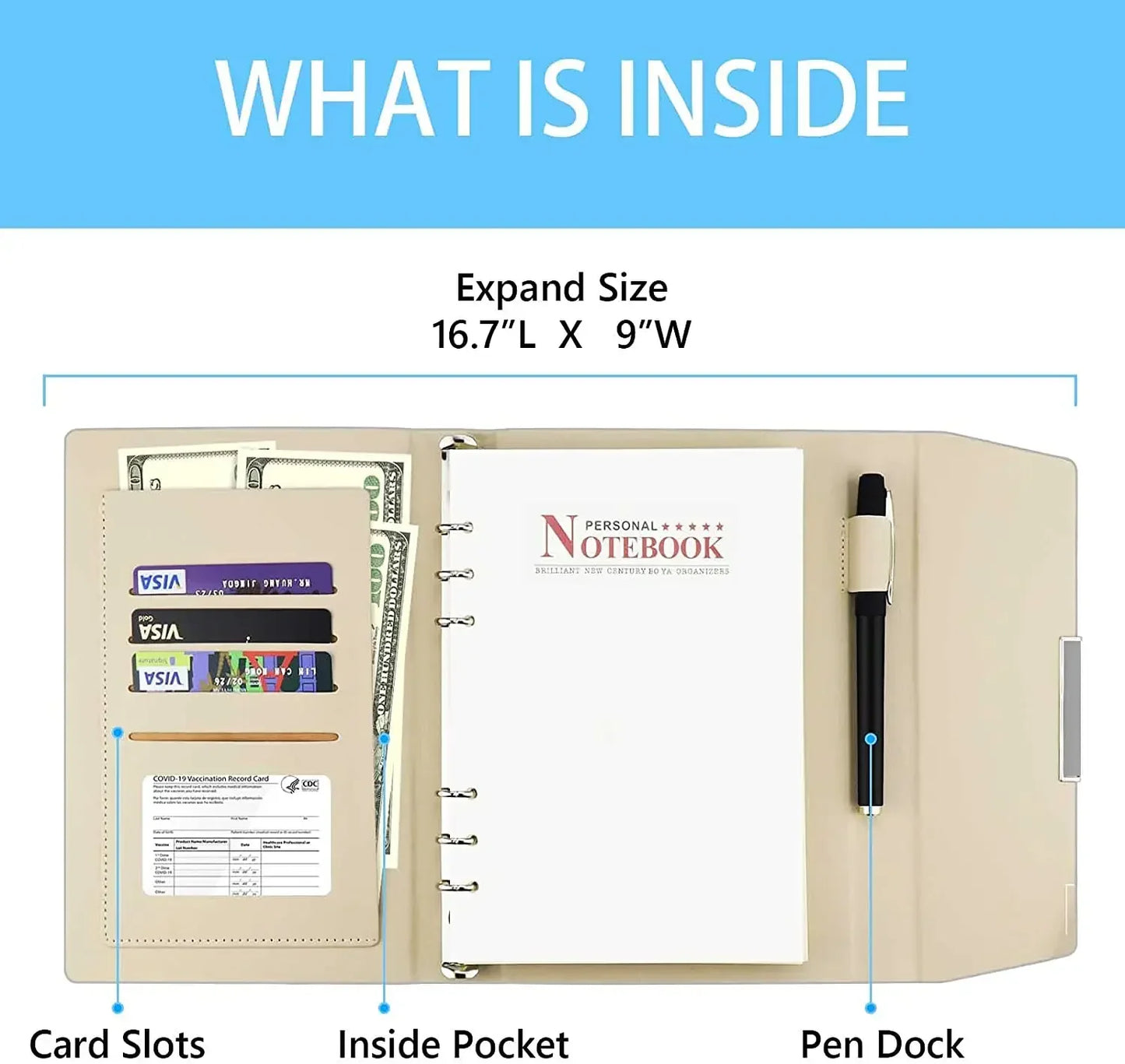 Binder Notebook Pu Leather Bible Notepad Folder A5 B5 Diary Weekly Planner Agenda Planner Note Books Travel Journal