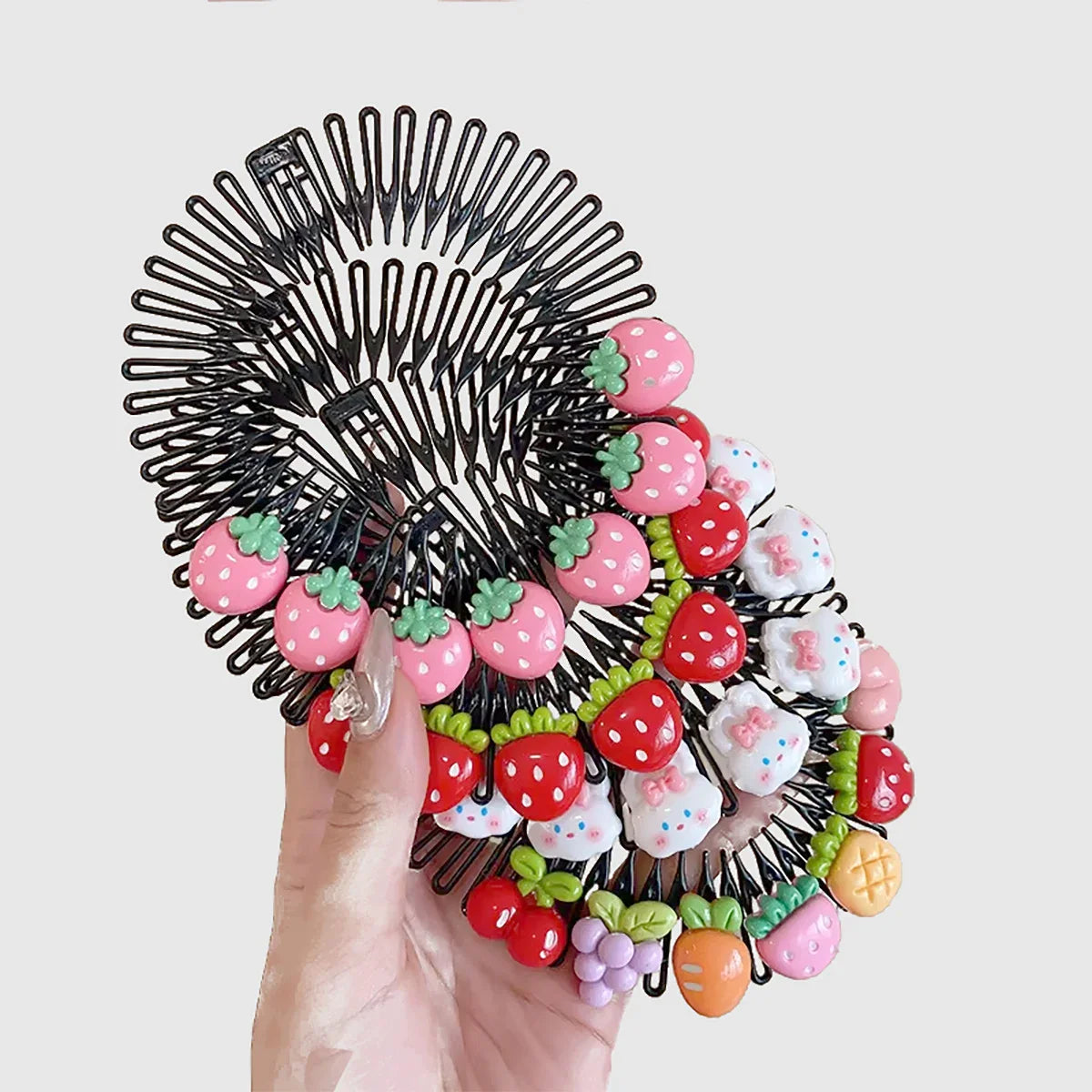 Professional Kids Anti-Frizz Hair Finishing Comb Invisible Circular Headbands for Flyaway Control Girls Cute Hair Jewelry Fixer