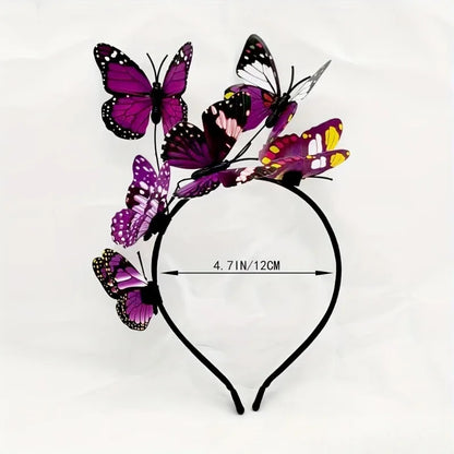 Butterfly Headband Halloween Cosplay Bohemian Wedding Headpiece Photo Props