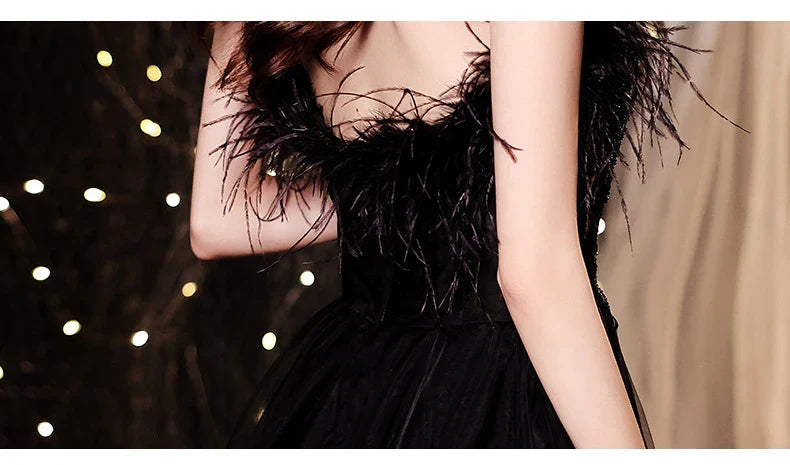 2025 Singing host Party Dresses Woman White Black Dresses for Women Evening Festive Special Occasions Luxurious Gala Dress