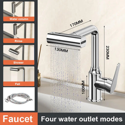 Basin Faucet Kitchen Sink Faucet Stainless Steel Hot and Cold Tap Toilet Water Mixer Tap Bathroom Accessories