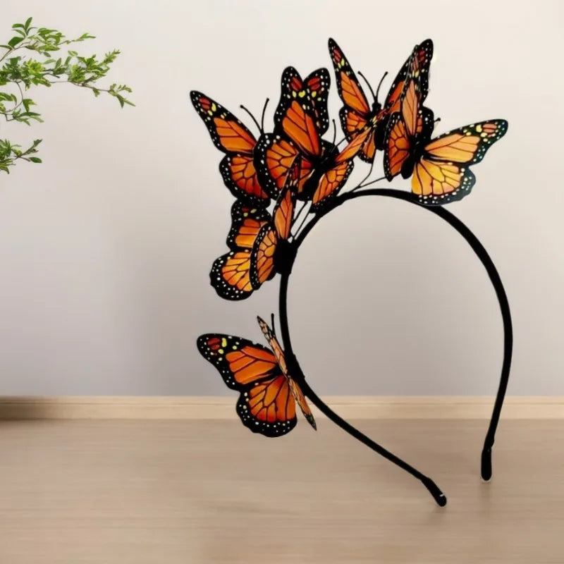 Butterfly Headband Halloween Cosplay Bohemian Wedding Headpiece Photo Props