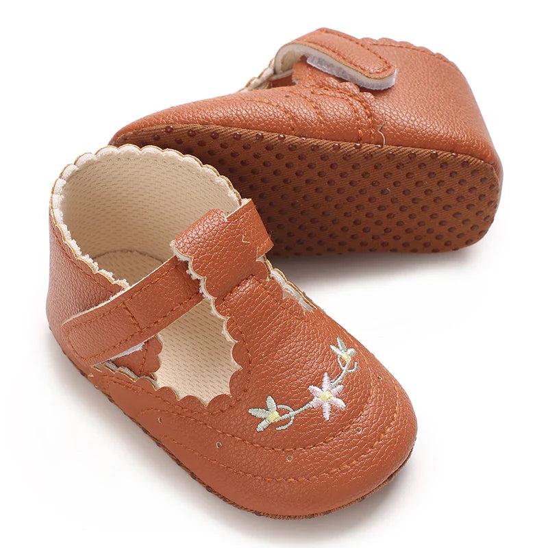 Autumn and Spring Brown Baby Sneakers for Boys 0-12 Months First Walking Shoes
