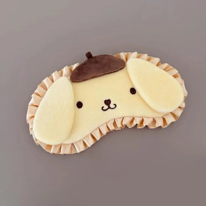 Sanrio Plush Eye Mask Kuromi Cinnamoroll Sleeping Blackout Blindfold Melody Anime Lunch Break Eyeshade Ladies Protection