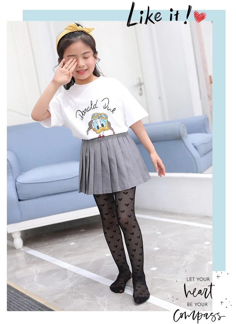 Girls Princess Pantyhose Children Children Summer Thin leggings Mesh Stockings Little Princess White Tight Love Soft Hosiery