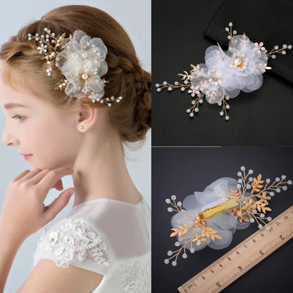 Vintage Pearl Hair Clip for Qipao, Retro Shanghai Style Barrettes, Elegant Hairpin