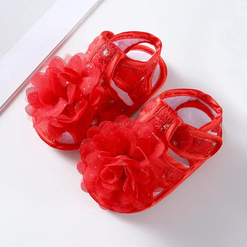 Newborn Infant Baby Girl Princess Bowknot Sandal Sneakers Toddler Soft Crib Walkers Casual Shoes
