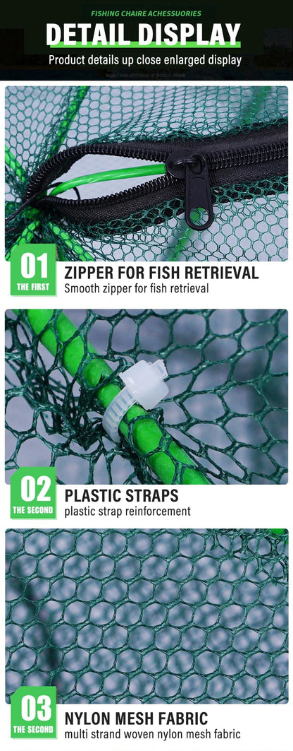 New Fishing Traps Mesh Cage Foldable Crayfish Catchers Crab Fish Cage Trap Net Nylon Casting Fishing Mesh Shrimp Net for Tackle