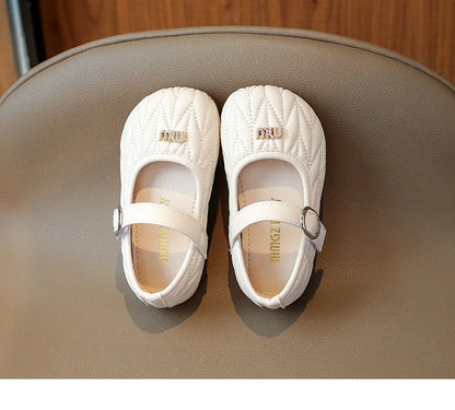 Spring Autumn New Single Shoes Shallow Mouth Bean Shoes Women's Baby Soft Women's Children's Leather Shoes