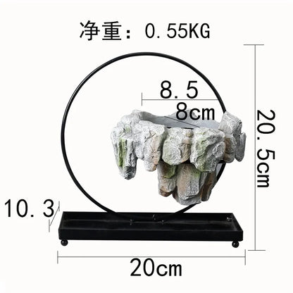 Creative Bamboo Succulent Pot Rich Tree Bonsai Iron Tree Rice Bamboo Indoor Floating Island Suspended Iron Micro Landscape Pot