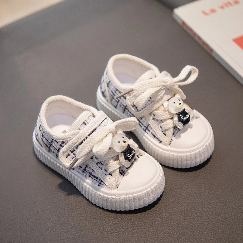 Spring Autumn Fashion Kids Canvas Shoes Casual Sport Boys Girls Sneakers Shoes Soft Rubber Sole Flat Children Canvas Shoes 21-26