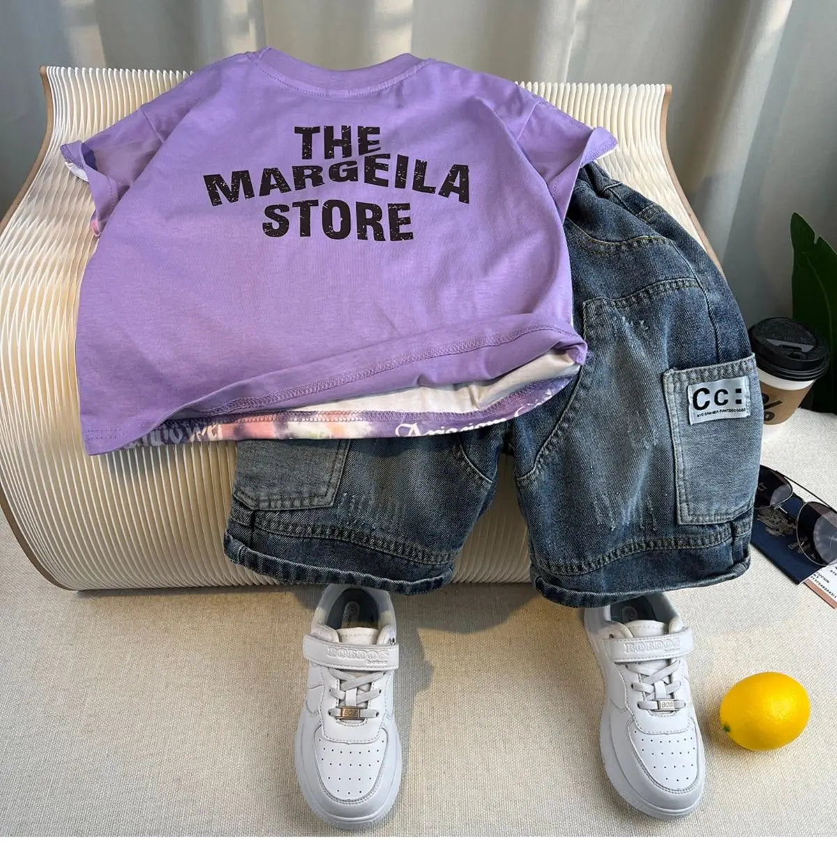 Hot Sale Fashion Baby Boy Suit Summer Clothes Short Sleeve T-shirt Short Jeans 2 Piece Set Kids Outfit Children's Costume