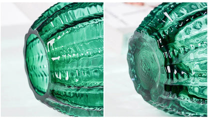 Creative Cactus Glass Vase Desktop Creative Flower Utensils Hydroponic Vase Dried Flower Vase Living Room Aesthetic Decoration