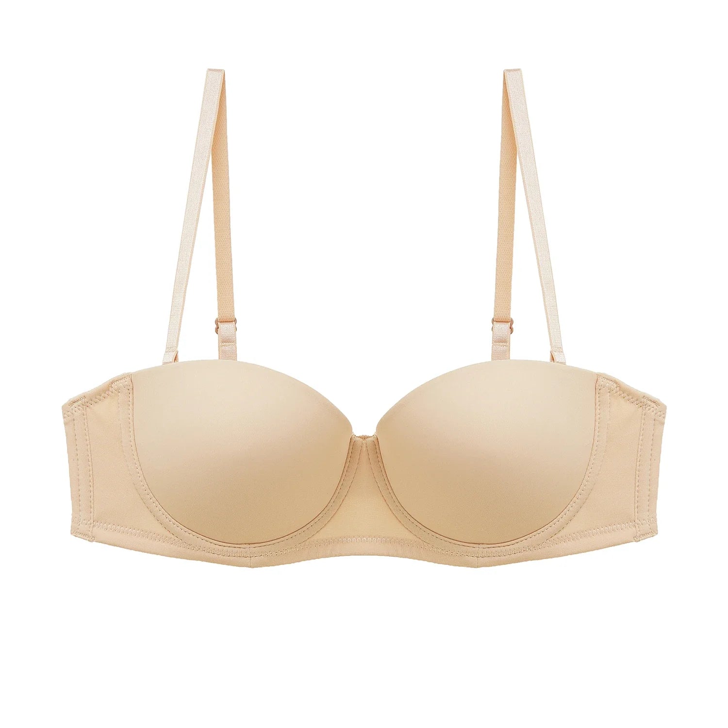 Strapless Seamless Bra 1/2 Cup Women's Underwear Fashion Invisible Bra Multiple Wearing Methods Detachable Shoulder Straps Under