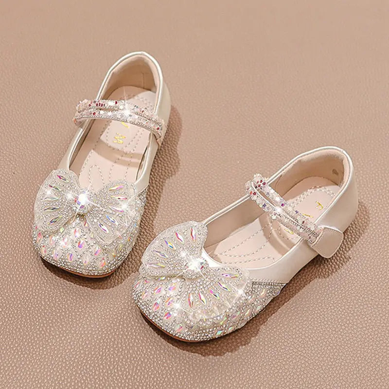 Fashion Girls' Leather Shoes Simple Child Shoe Soft Soled Girls Casual Shoes Anti Slip Kids Leather Shoe