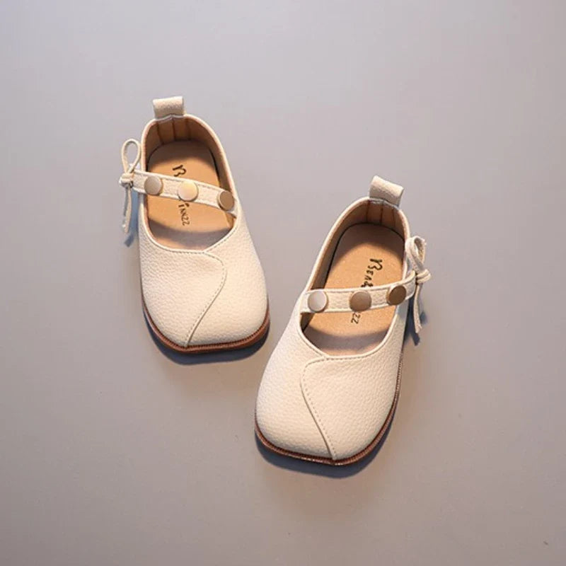 Autumn New Kids Leather Shoes Simple Girl Casual Shoe Comfort Child Performance Shoes