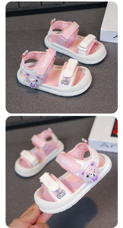 Toddler Sandals For Baby  Boys Girls Sandals Soft-soled Cartoon First Step Footwear For Infant Kids Trend Fashion
