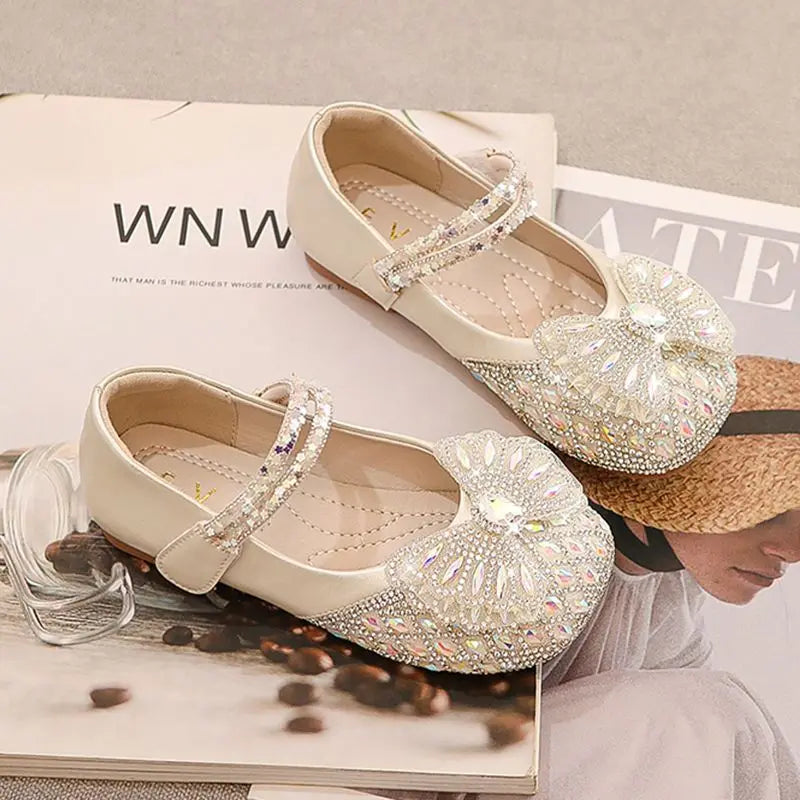 Fashion Girls' Leather Shoes Simple Child Shoe Soft Soled Girls Casual Shoes Anti Slip Kids Leather Shoe