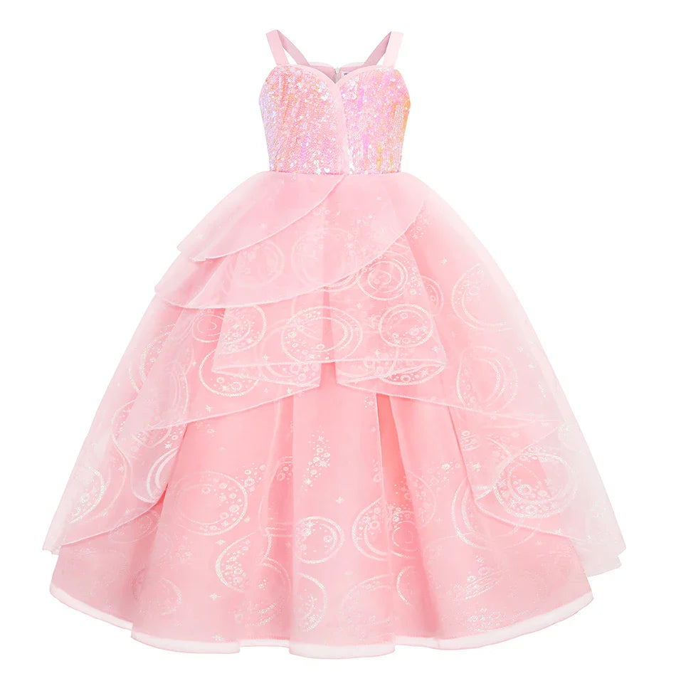 Girl Princess Dress Carnival Party Princess Dress Birthday Party Dress Children's Pink Cute Dress Girl's Party Dress