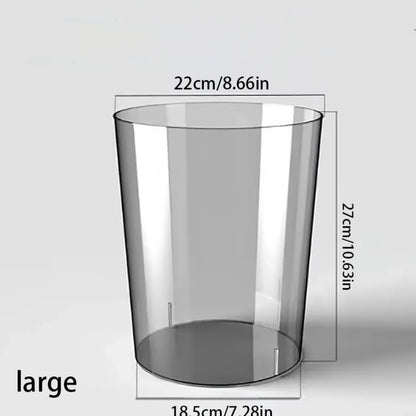 Transparent Trash Can for Office Living Room - Multi-functional Wastebasket for Waste Paper and Ice Bucket