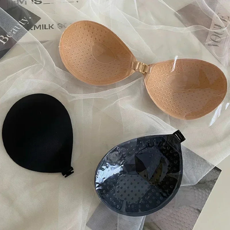 Sexy One-piece Strapless Bra Pads Women Girls Invisible Brassiere Underwear Breast Adhesive Lift Up Stick Bralette Lingerie