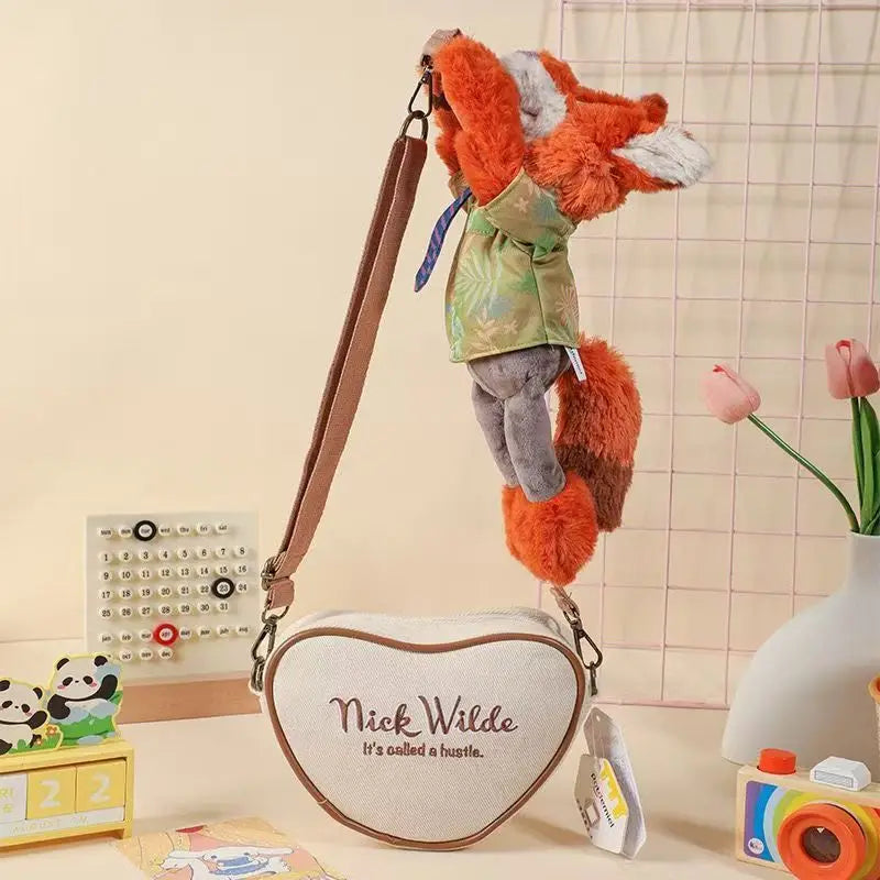 Judith Nick Disney Hot Selling Shoulder Bag Plush Cute Cartoon Personalized Fashion Crazy Zootopia Doll Shoulder Bag Couple Gift
