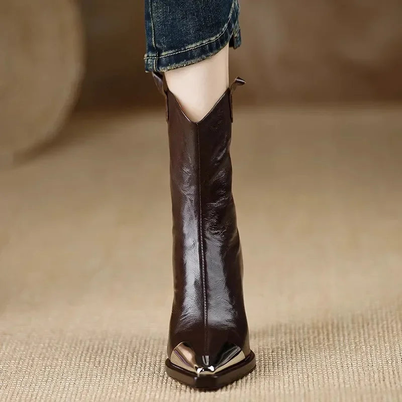 Women's Boots  Autumn/Winter New Style Sharp Scalp Boots High Heels Women's Elegant Short Boots
