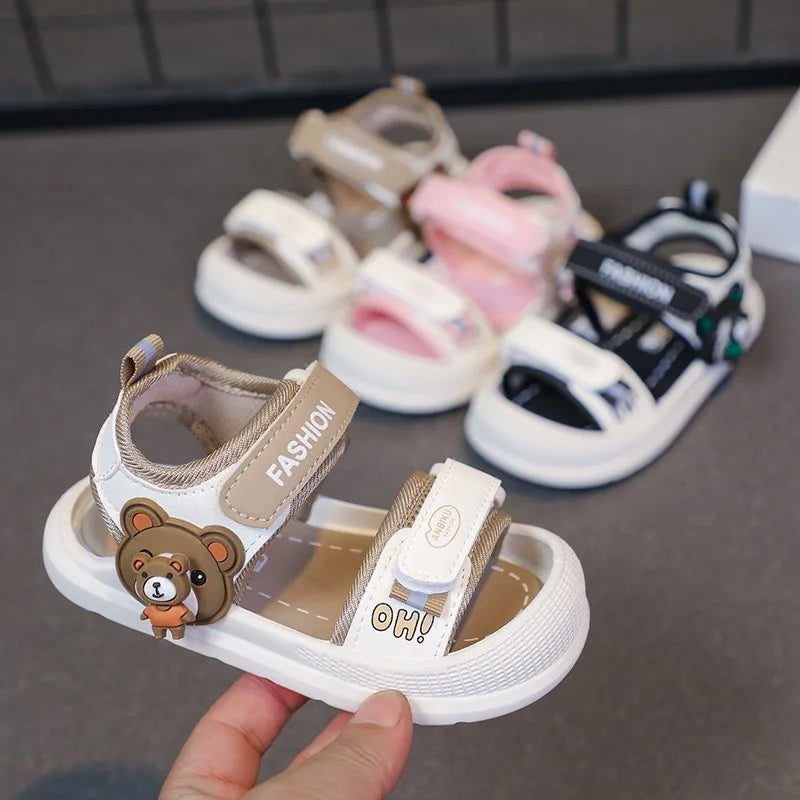 Toddler Sandals For Baby  Boys Girls Sandals Soft-soled Cartoon First Step Footwear For Infant Kids Trend Fashion