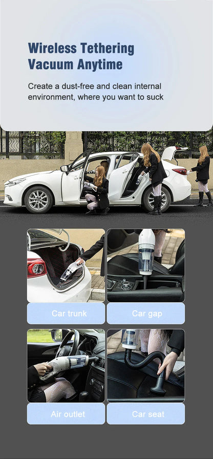 Handheld Vacuum Cleaner 6500P Powerful Suction LED surface Multifunctional Wireless Vacuum Cleaner for Car Floor Household