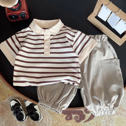 DIIMUU Baby Boys Clothing Sets T-shirt + Shorts Kids Girl Outfits Suits Children Summer Wear Infant Toddler Tee Shirts + Pants