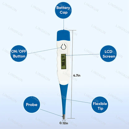 Household Adults Children Thermometers for Fever Thermometer Electronic Soft Head Digital Oral Armpit Temperature Measurement