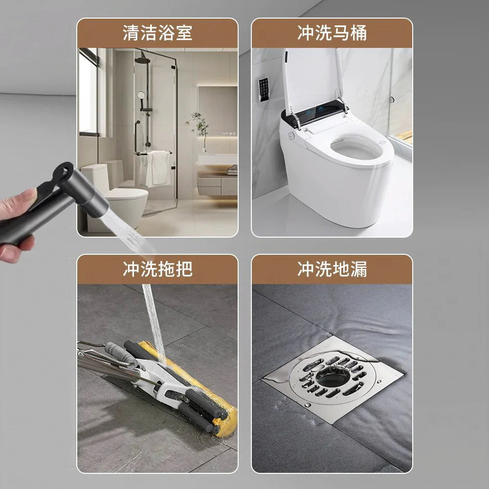 Handheld Toilet Bidet Faucet Sprayer Stainless Steel Bathroom Bidet Spraye Set Hand Sprayer Shower Head Self Cleaning No Punch