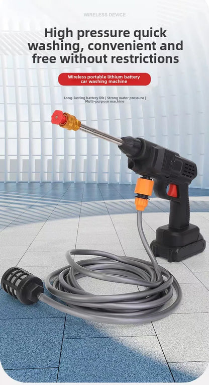 Washing Machine Water Spray High Power Portable Lithium Battery Washing Machine Car Washing High Pressure Water Gun  carton