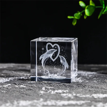 Rain Clouds Raindrop Cloud Square Crystal Ornaments Heart Shape Home Office Decor Birthday Valentine's Day Gifts