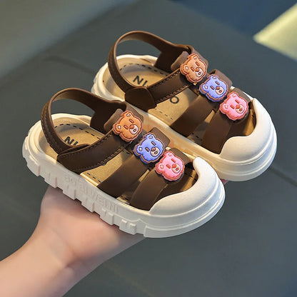 Summer Indoor Outdoor Anti-slip Soft Bottom Girls Boys Toddler Kids Sandals PVC Sole Comfortable