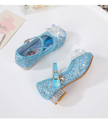 Children's Shoes Ice And Snow Romance Princess Elsa Shoes Girl's Fashion Sandals Crystal Princess Shoes