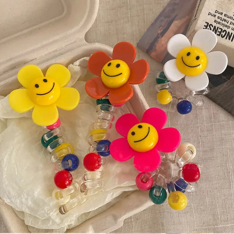 Spring Summer Sweet Hairstring Hair Sunflower Bubble Braid Braiding Artifact Tycho Candy Color Phone Line Hairband Для Волос